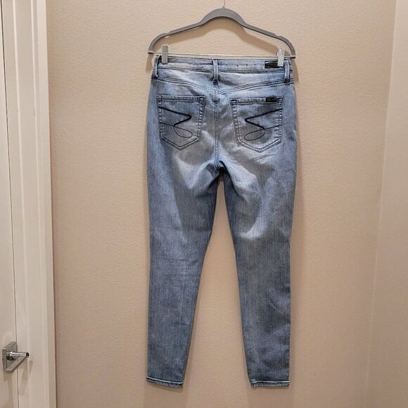 Seven 7 Distressed Side Stripe Skinny Jeans Size 6 - Picture 4 of 7